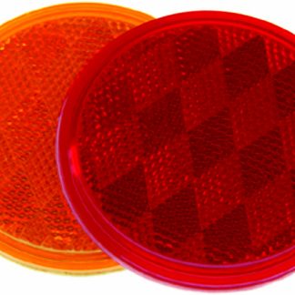 Reflector 3-3/16 Round Adhesive Mount Amber
