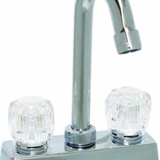 Bar Faucet, 4 With 6 Spout, 2 Knob, Plastic, Chrome, Box