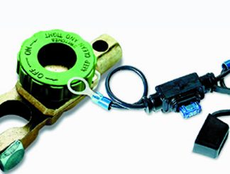 Compact Battery Switches:  Top Mount W/ Fused Bypass