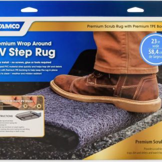 Step Rug, Premium, PVC Scrub W/ UV & Tpe Back17.5 X18 Black