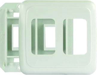 Double Switch Base & Face Plate, White