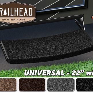 Trailhead Universal RV Step Rug  (22 wide) - Obsidian Black