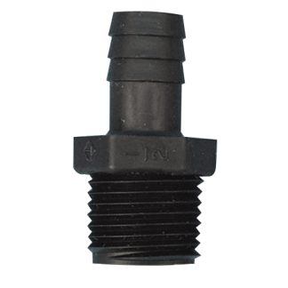 Male Adapter, 1/4 MPT X 3/8 Barb